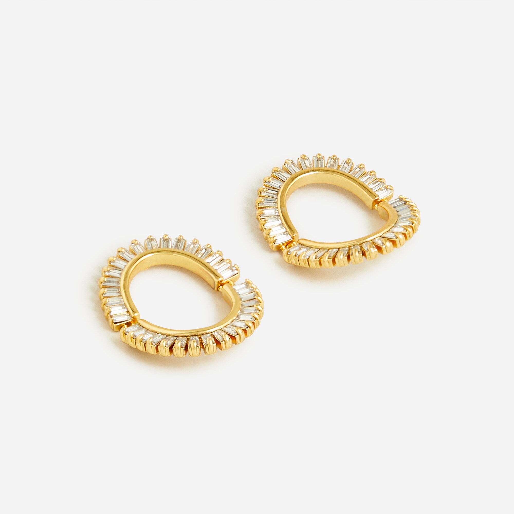 Crystal oval earrings