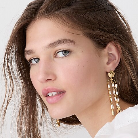womens Crystal waterfall earrings
