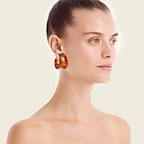 Made-in-Italy concave hoop earrings