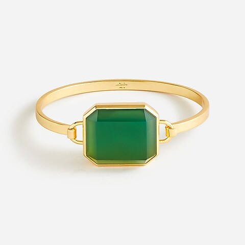 womens Emerald-cut bangle bracelet