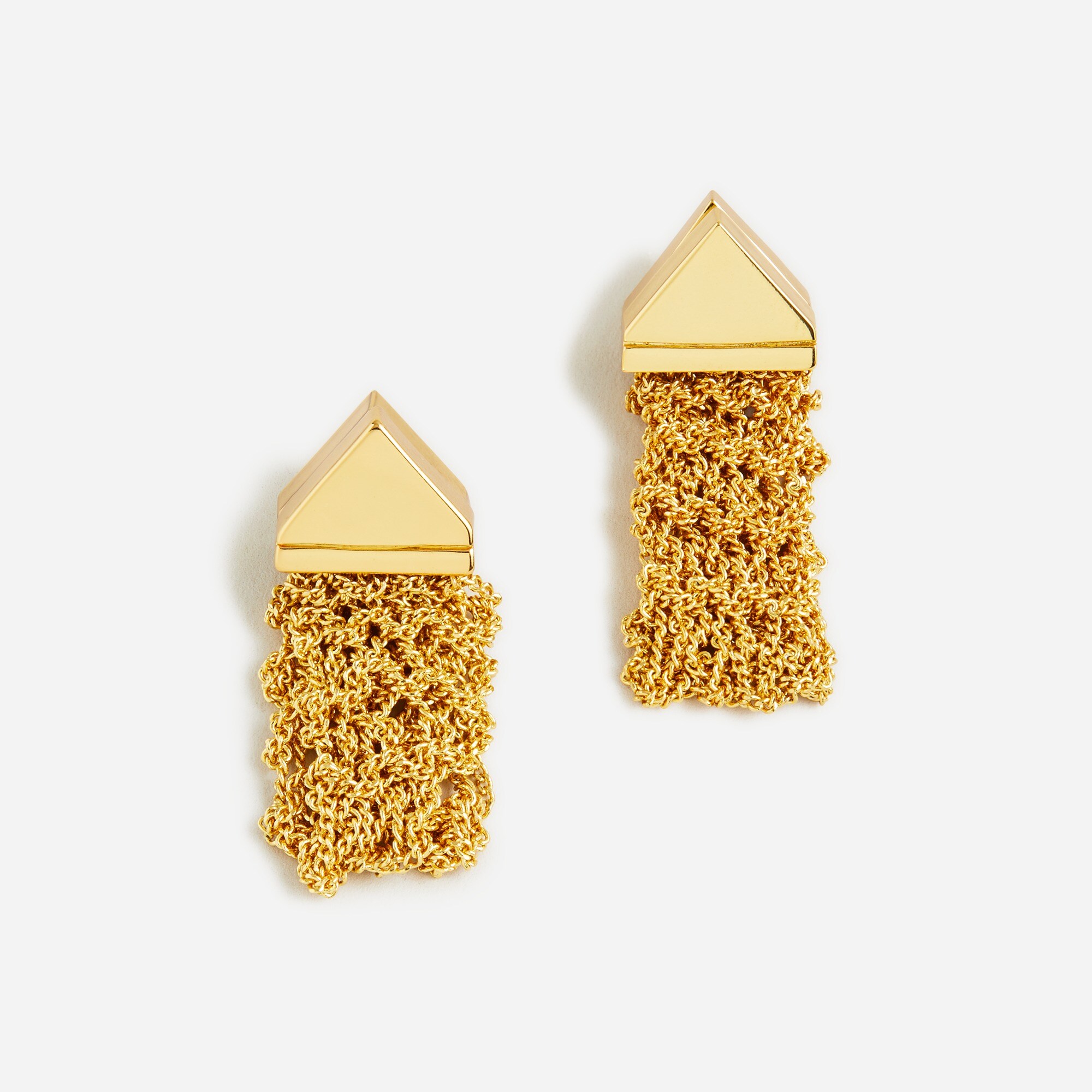 J.Crew Gold Mesh Chain Earrings For Women