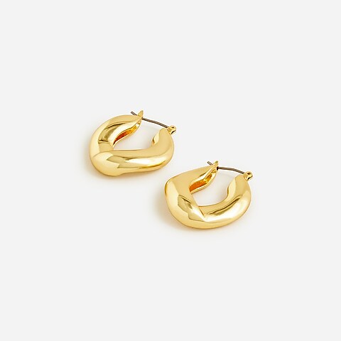 womens Rounded curb-link earrings