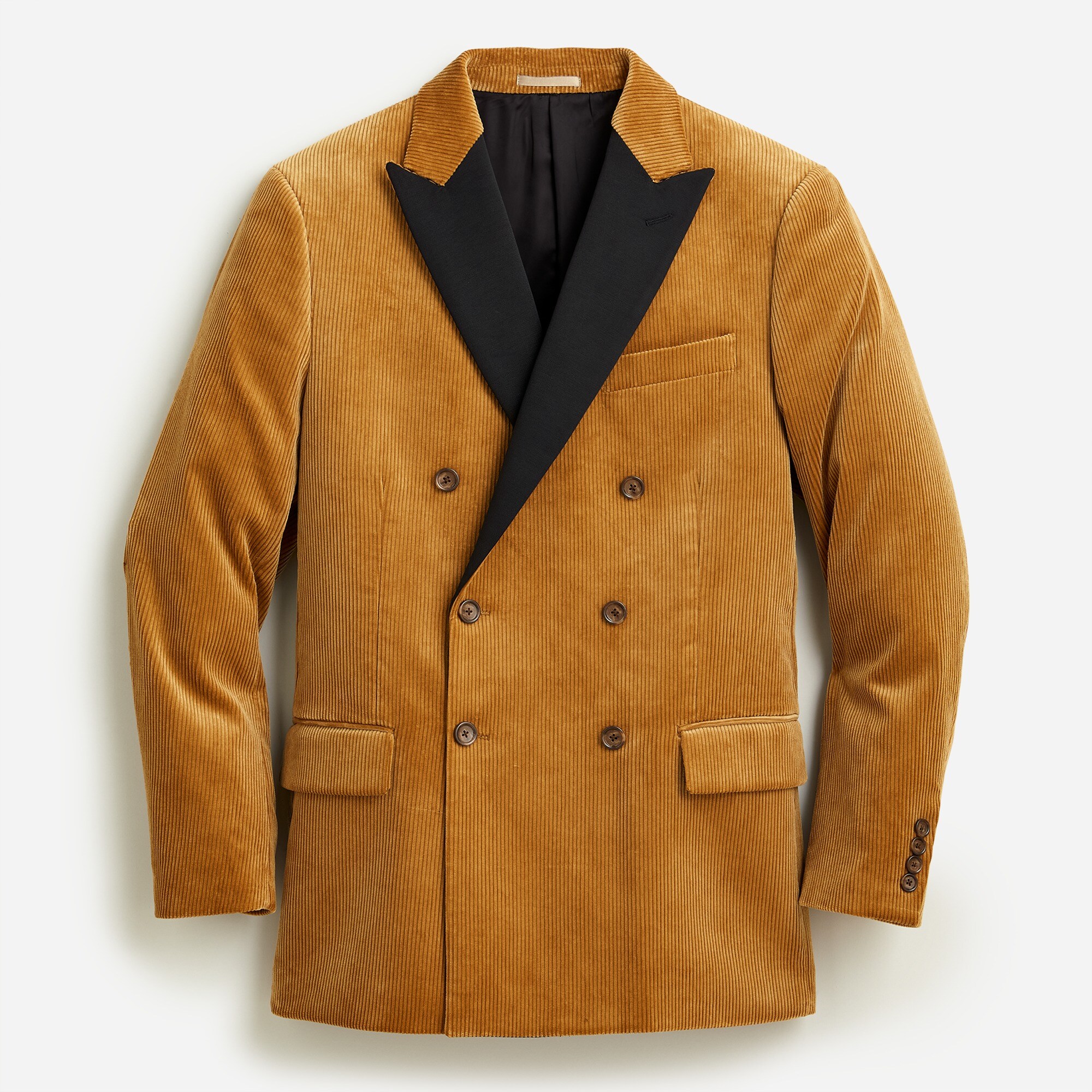 Ludlow Classic-fit double-breasted tuxedo jacket in English corduroy