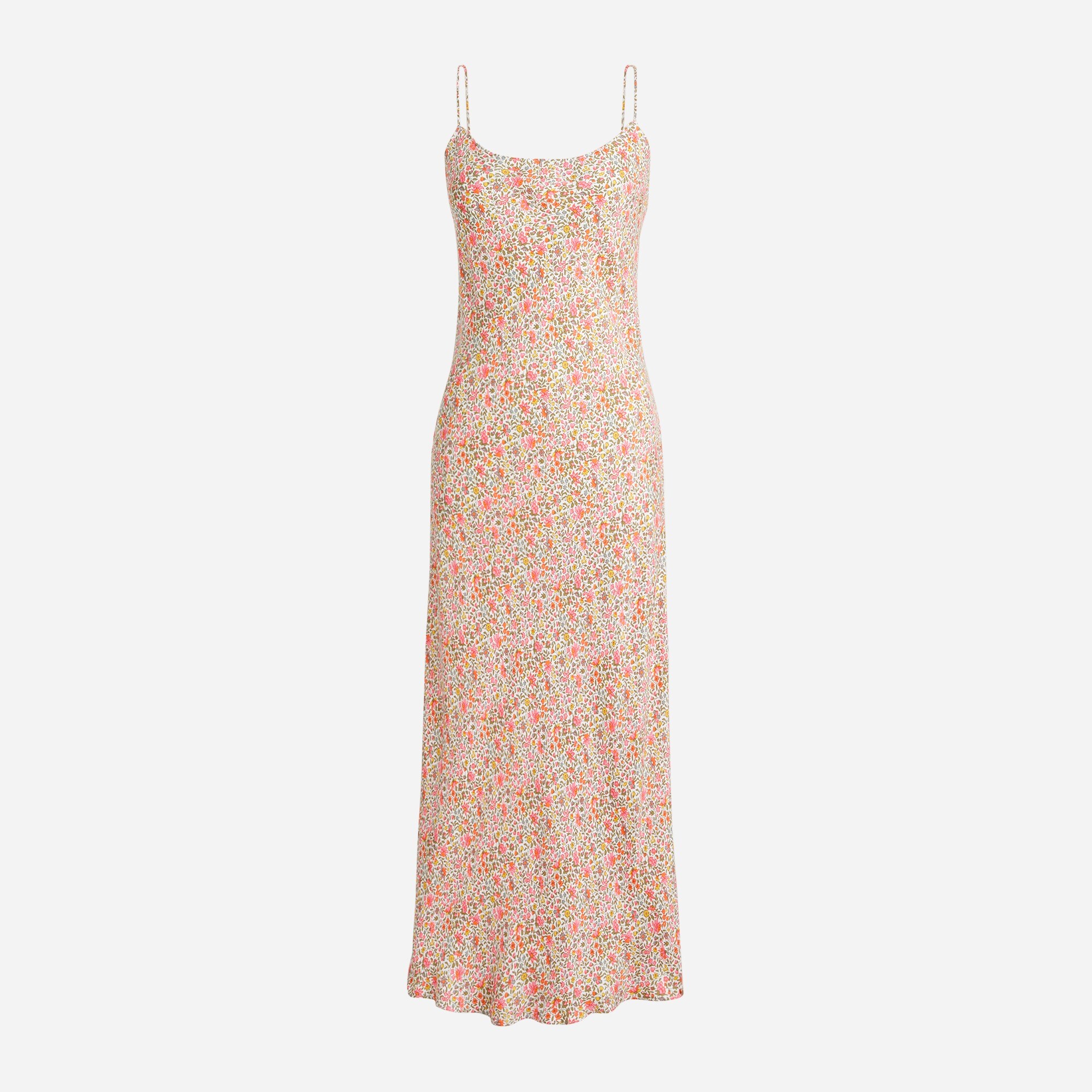 Gwyneth Cupro-blend Slip Dress In Scattered Blooms For Women | J.Crew