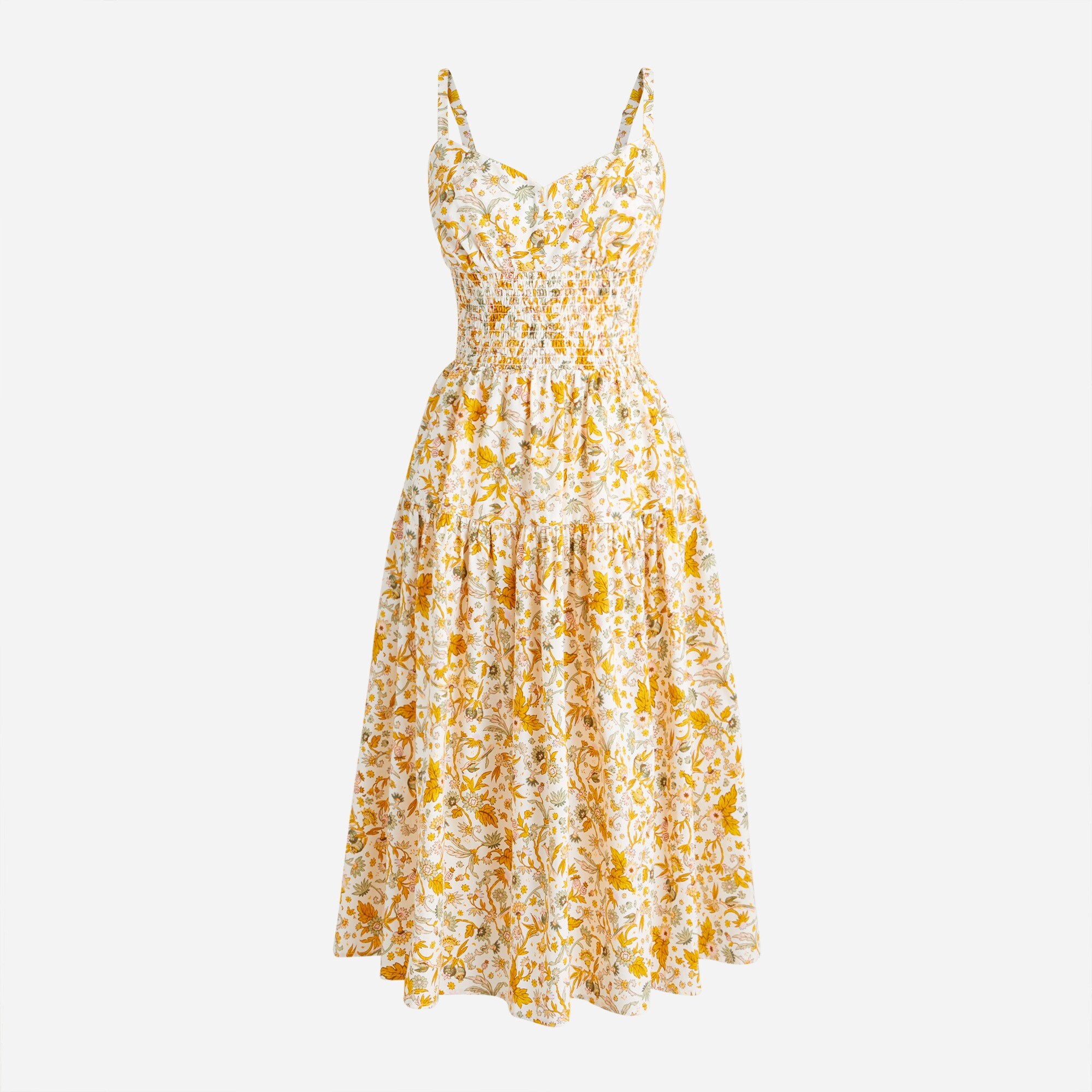 J.Crew: Smocked-waist Dress In Sunny Blooms For Women