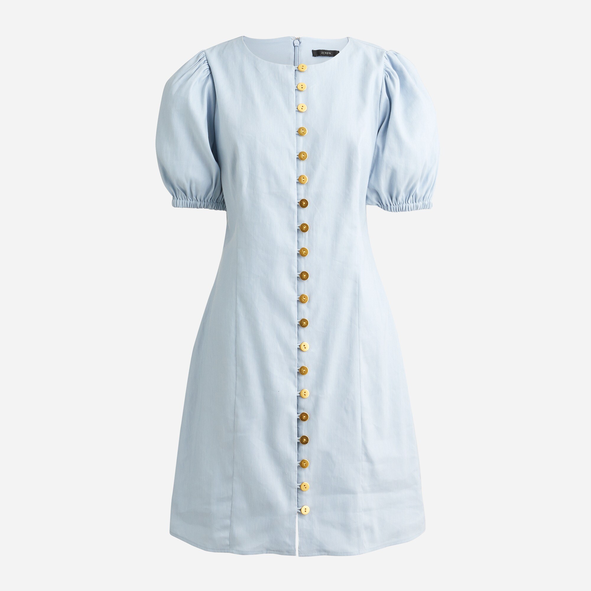 Stretch viscose-blend button-front mini dress