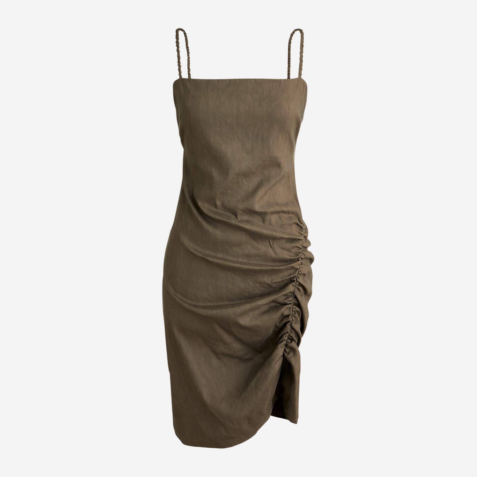 knee length dresses for ladies Linen Ruched Maxi Dress main image 0