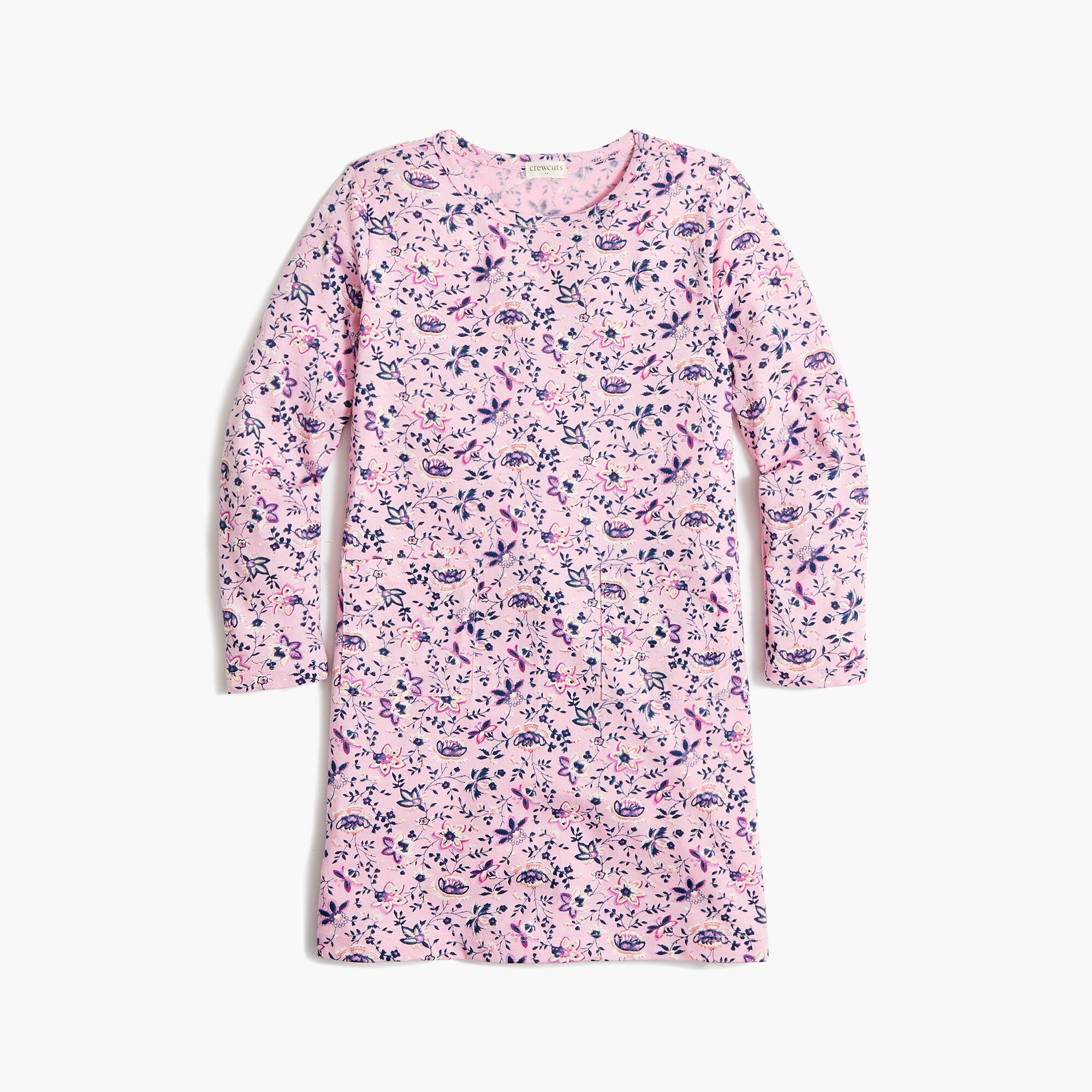 Girls' floral pocket dress