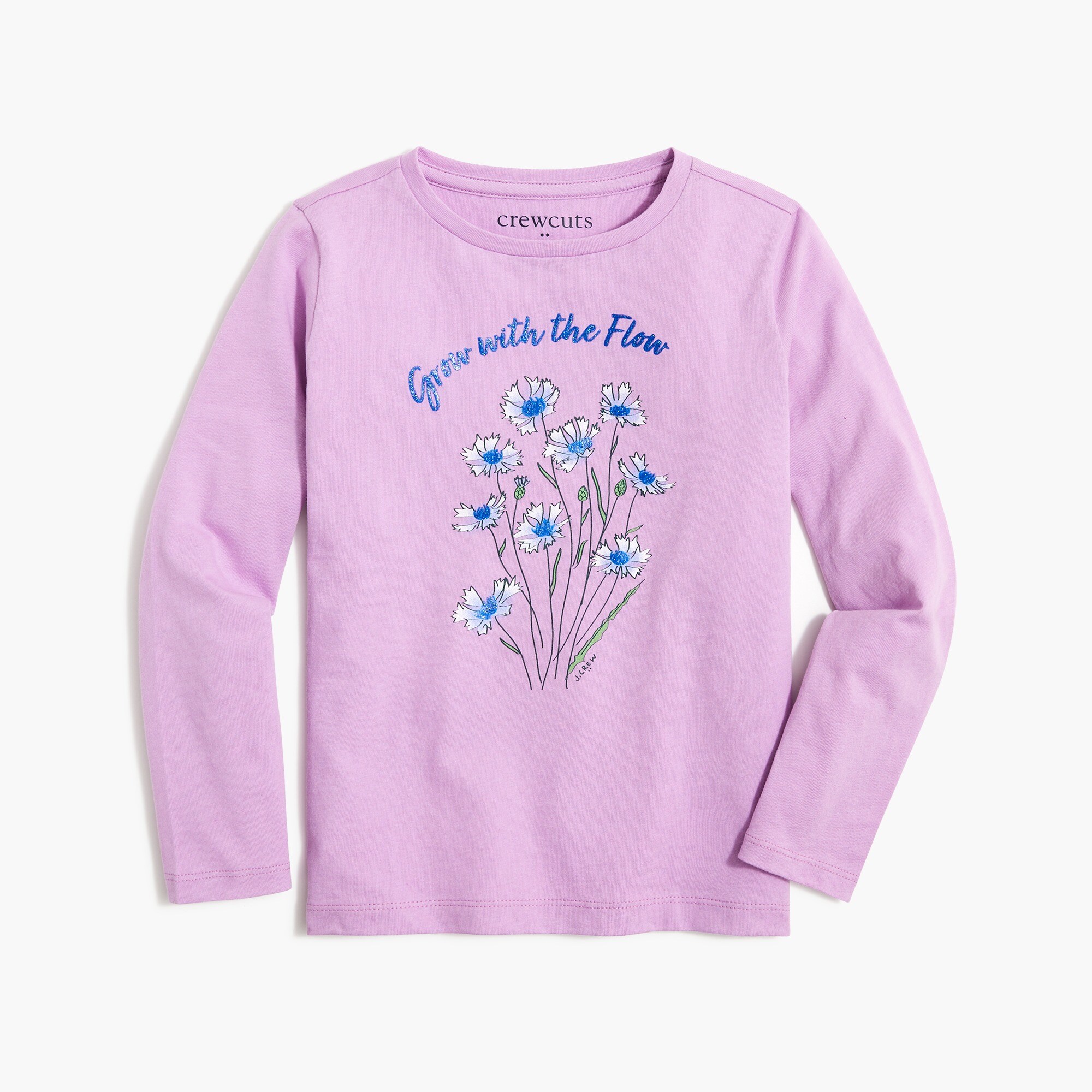 Girls' flower graphic tee