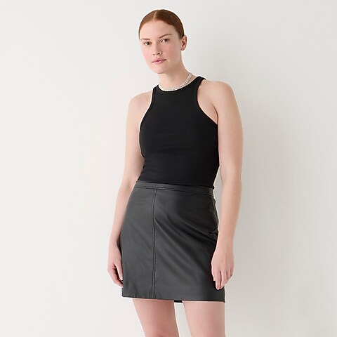 womens Faux-leather mini skirt