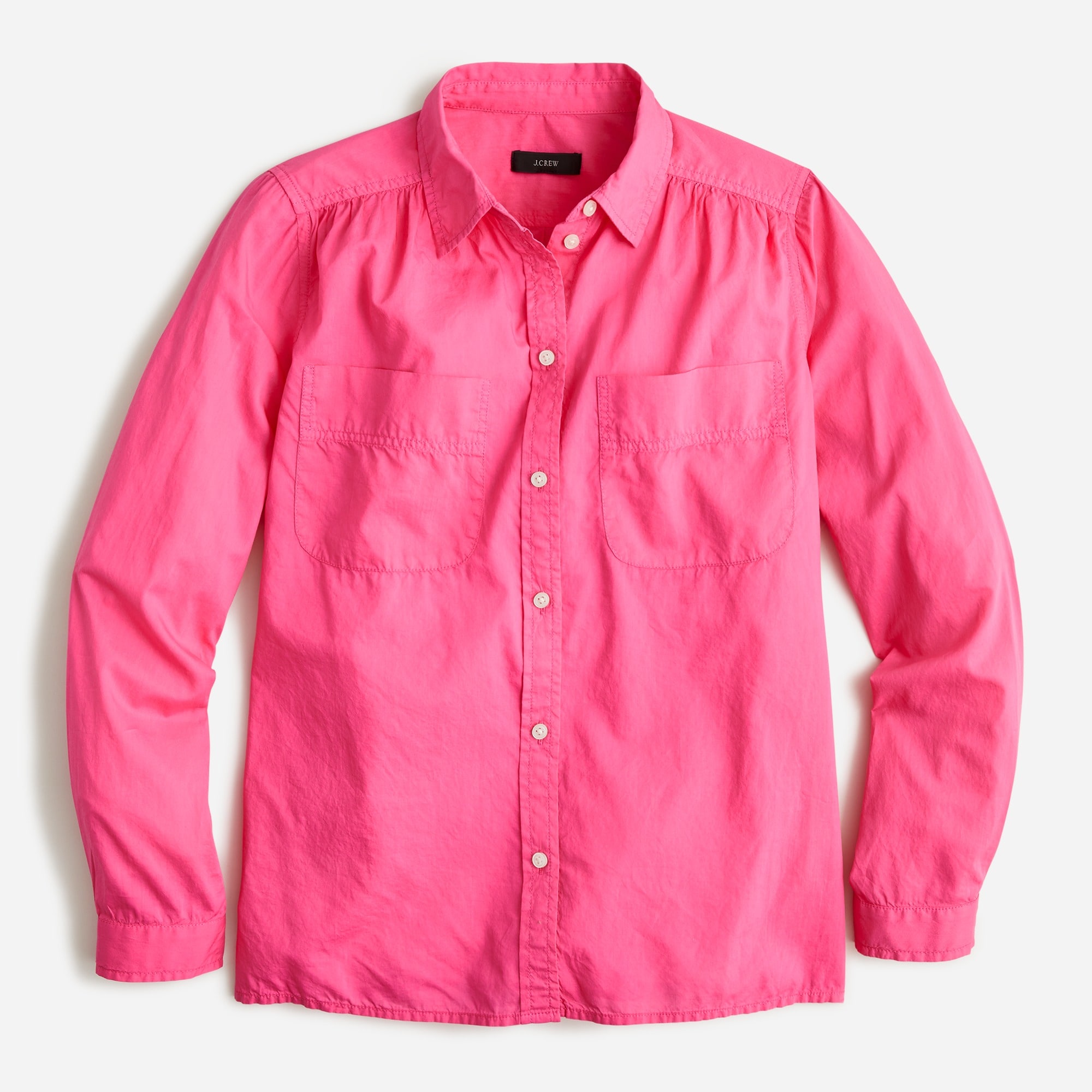 J.Crew: Garment-dyed Cotton Poplin Utility Shirt For Women