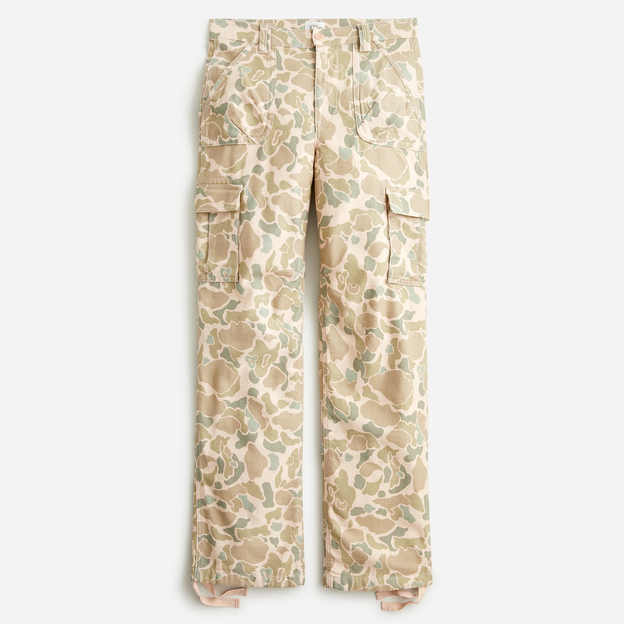 Cinched-hem cargo pant in camo