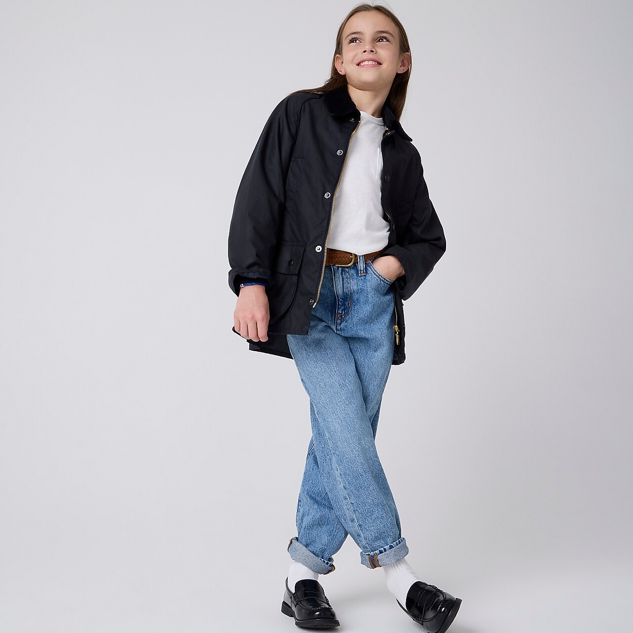 Kids' Barbour® Bedale Waxed Jacket For Girls | J.Crew