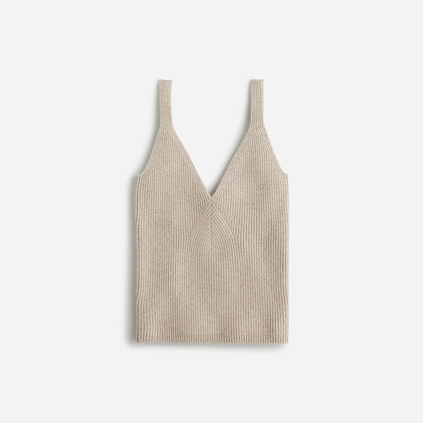 j.crew: cashmere sweater-tank for women, right side, view zoomed