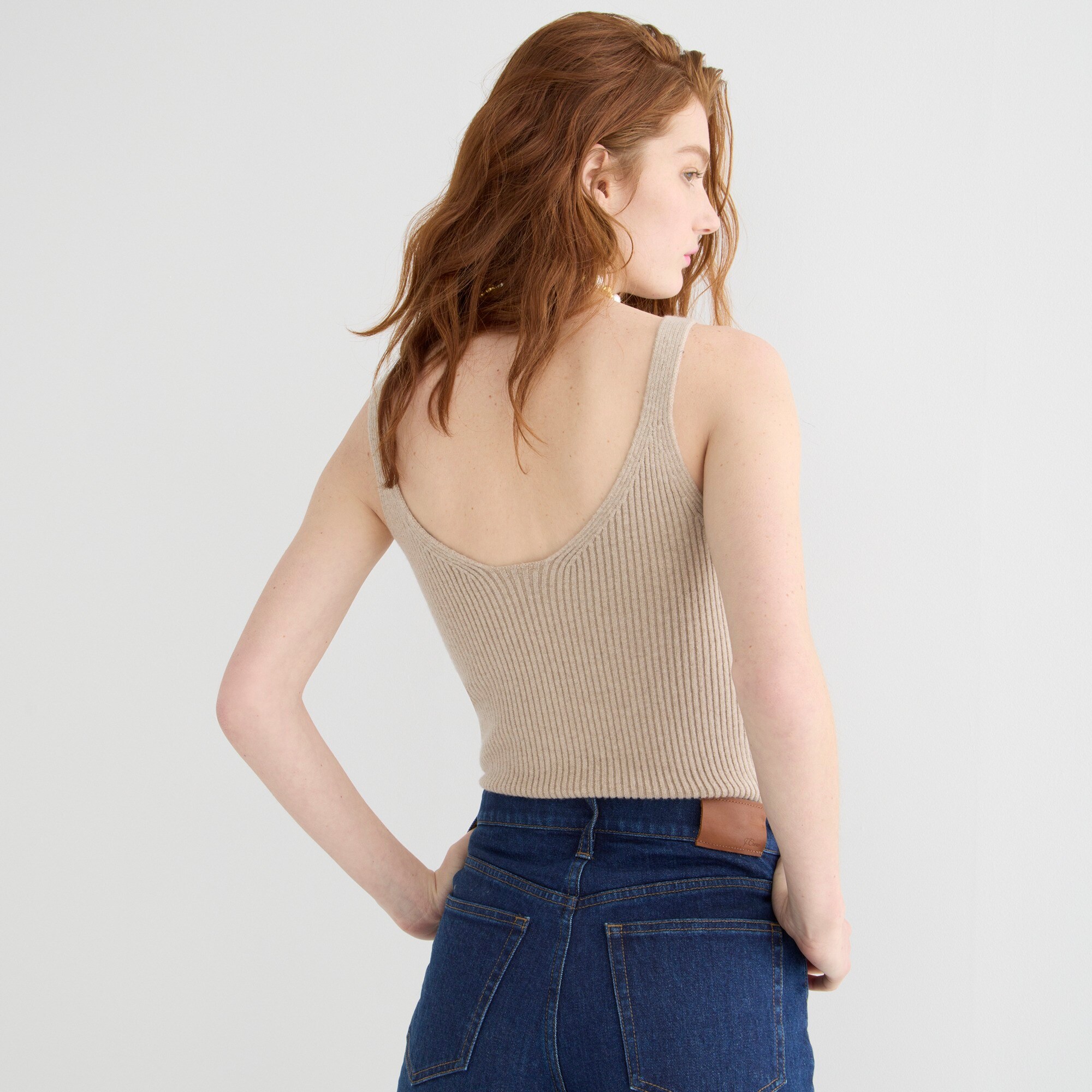 Cashmere-blend sweater-tank
