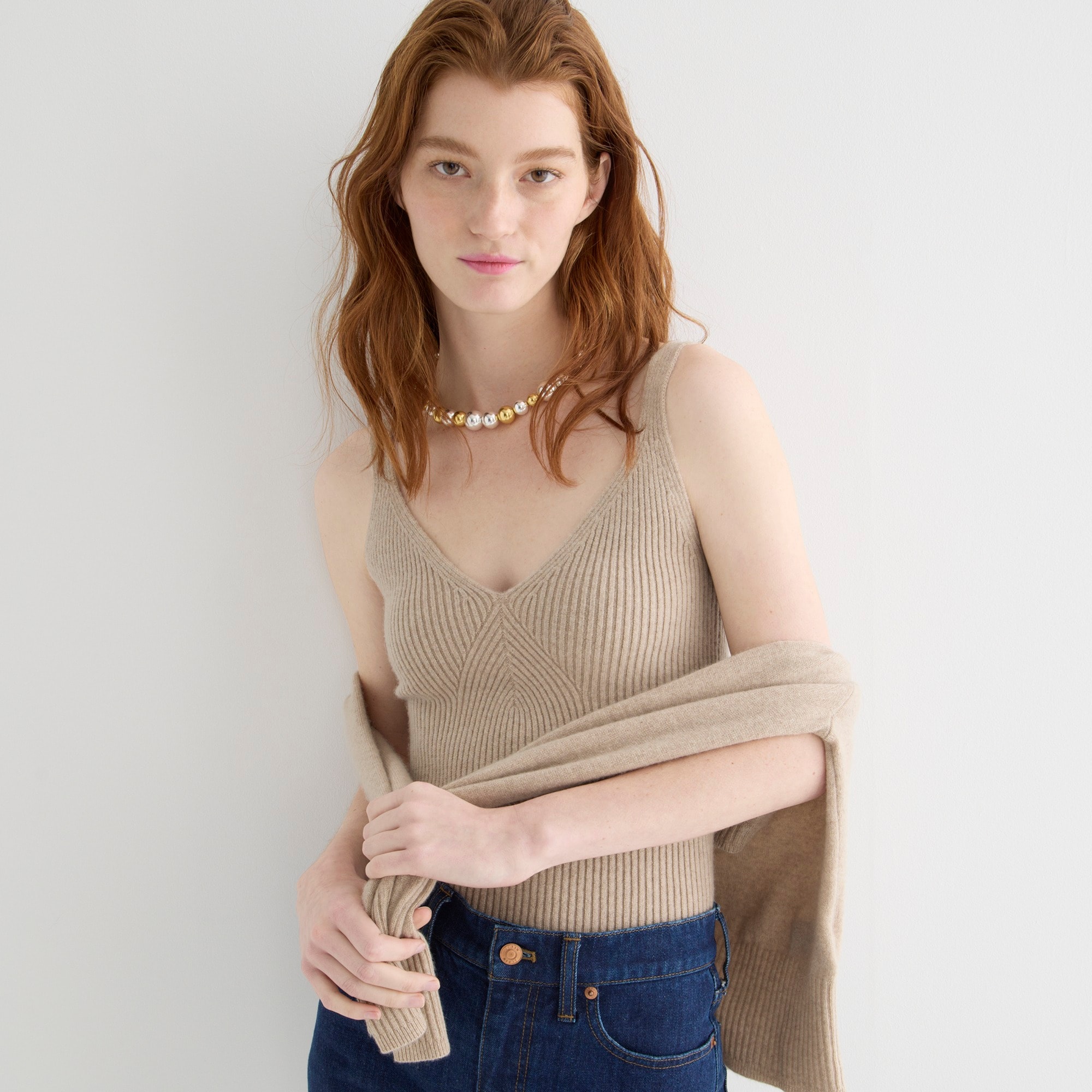 j.crew: cashmere-blend sweater-tank for women