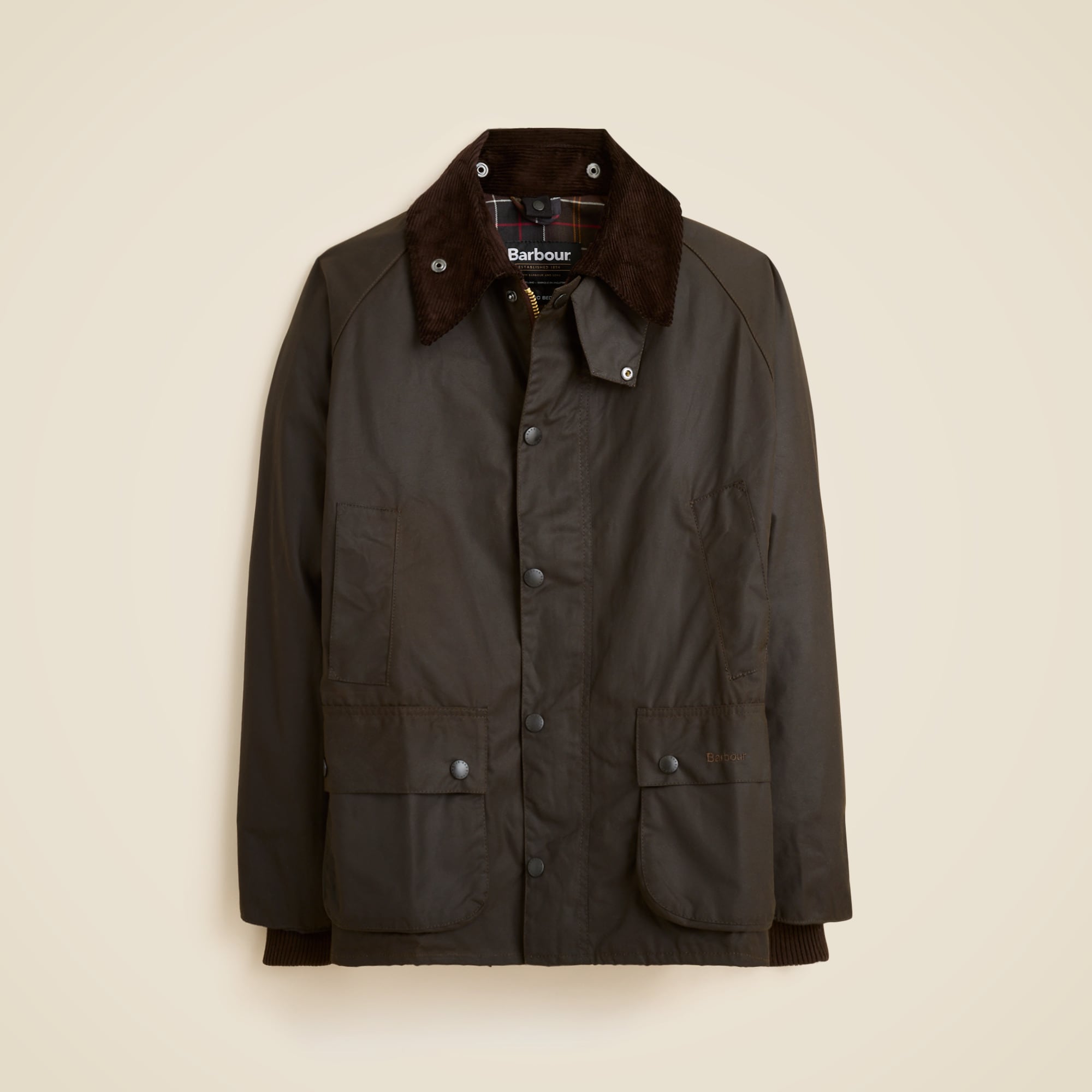 Barbour BEDALE WAX JACKET ブラック コーデュロイ襟付き Barbour バブアー 