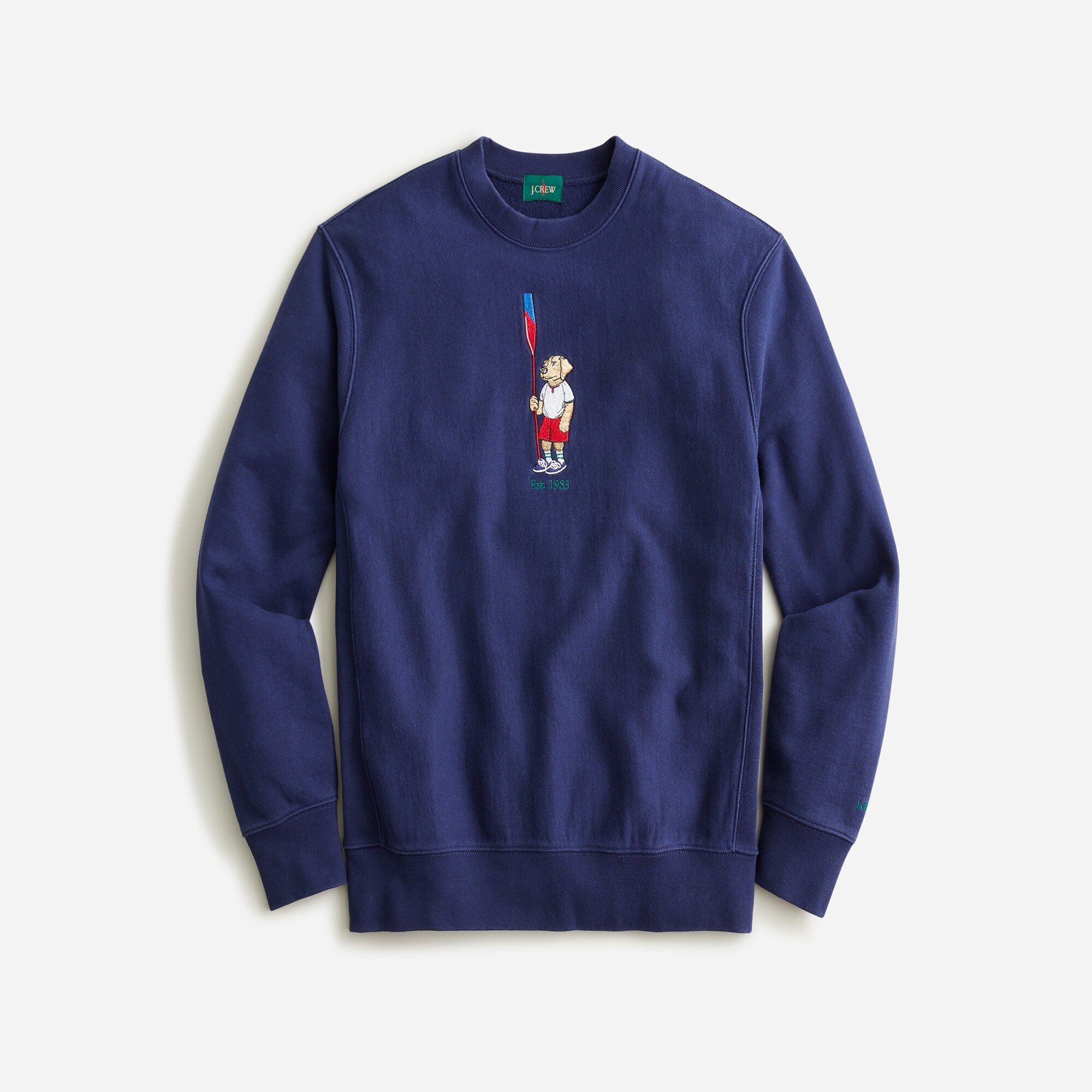 Heritage 14 Oz. Fleece Embroidered Oarsman Dog Sweatshirt For Men