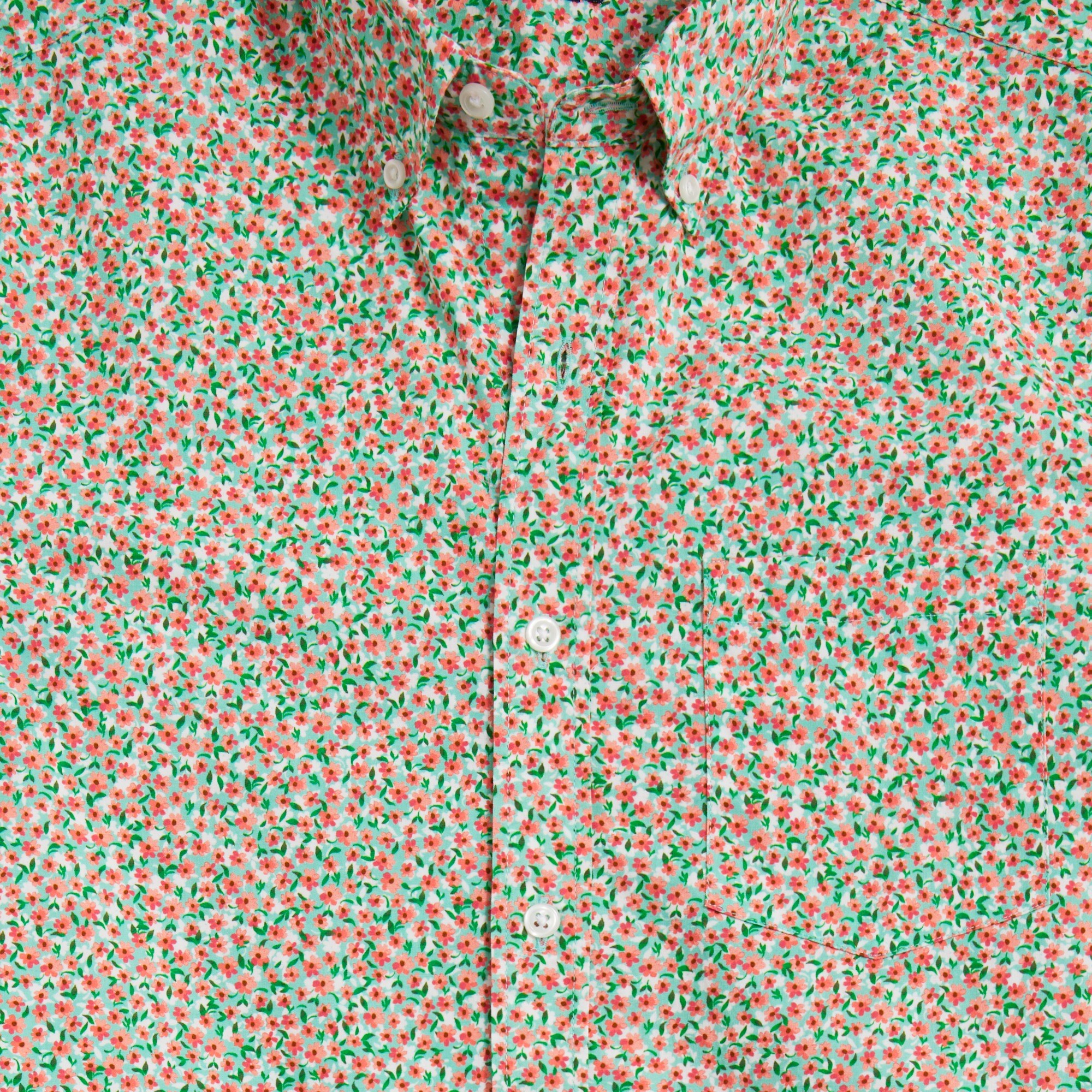 Short-sleeve printed flex casual shirt