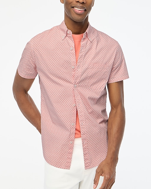 mens Slim short-sleeve printed flex casual shirt