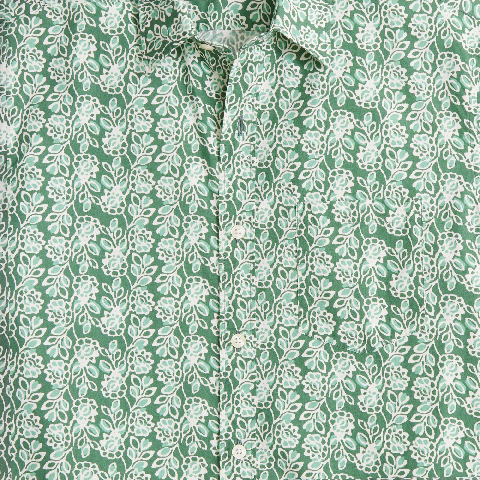 Short-sleeve printed flex casual shirt