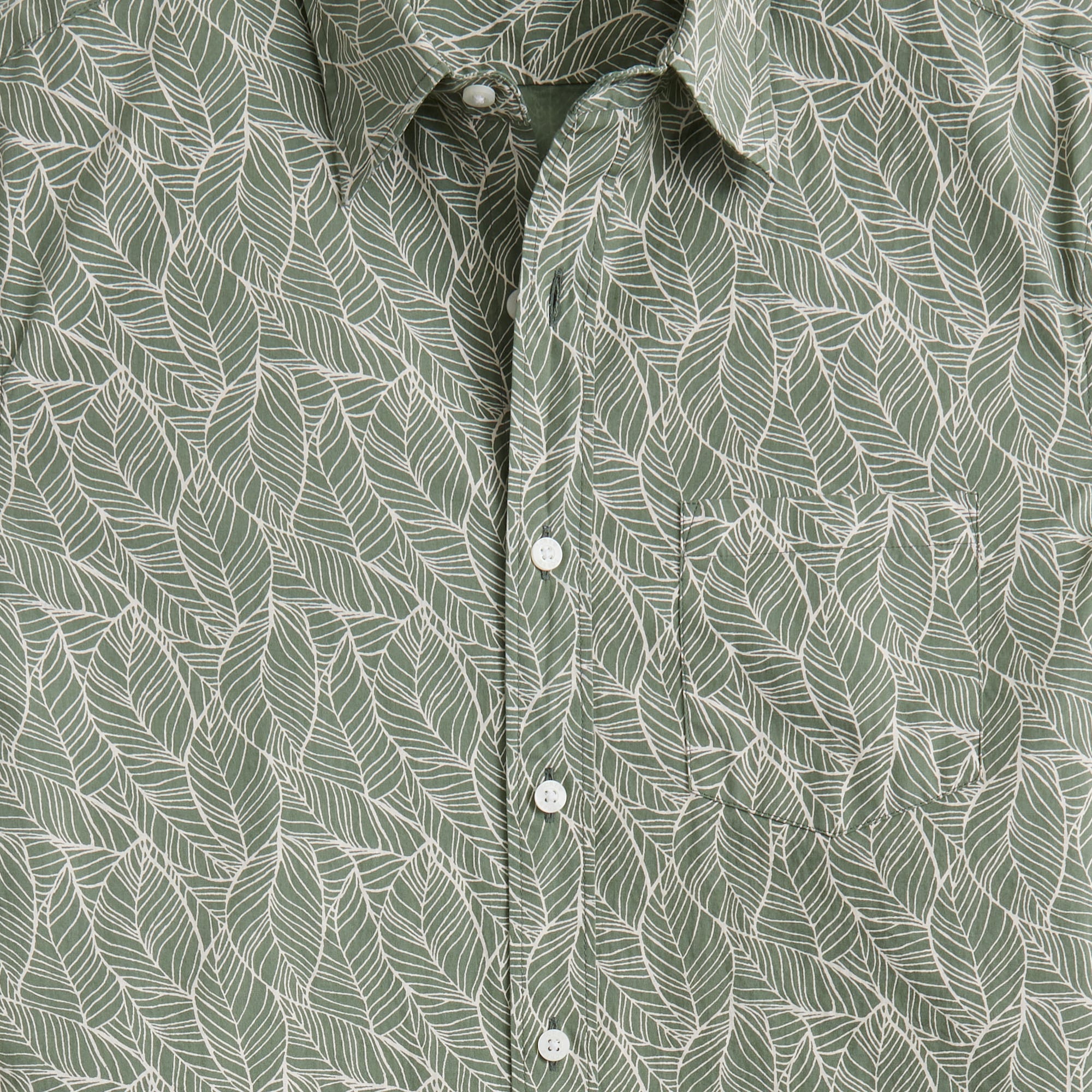 Short-sleeve printed flex casual shirt