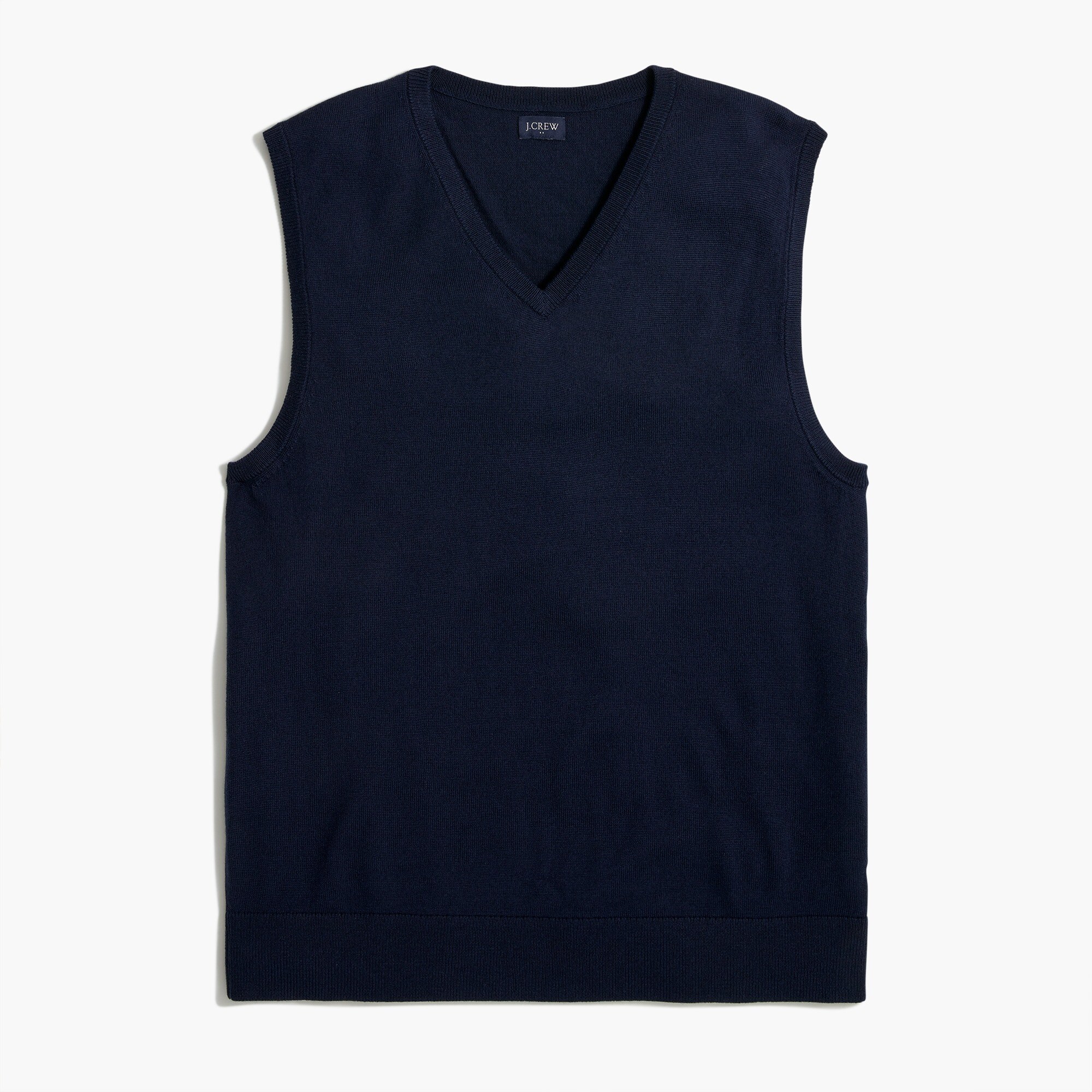 Machine washable merino wool-blend pullover sweater-vest