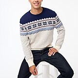 Cotton Fair Isle crewneck sweater