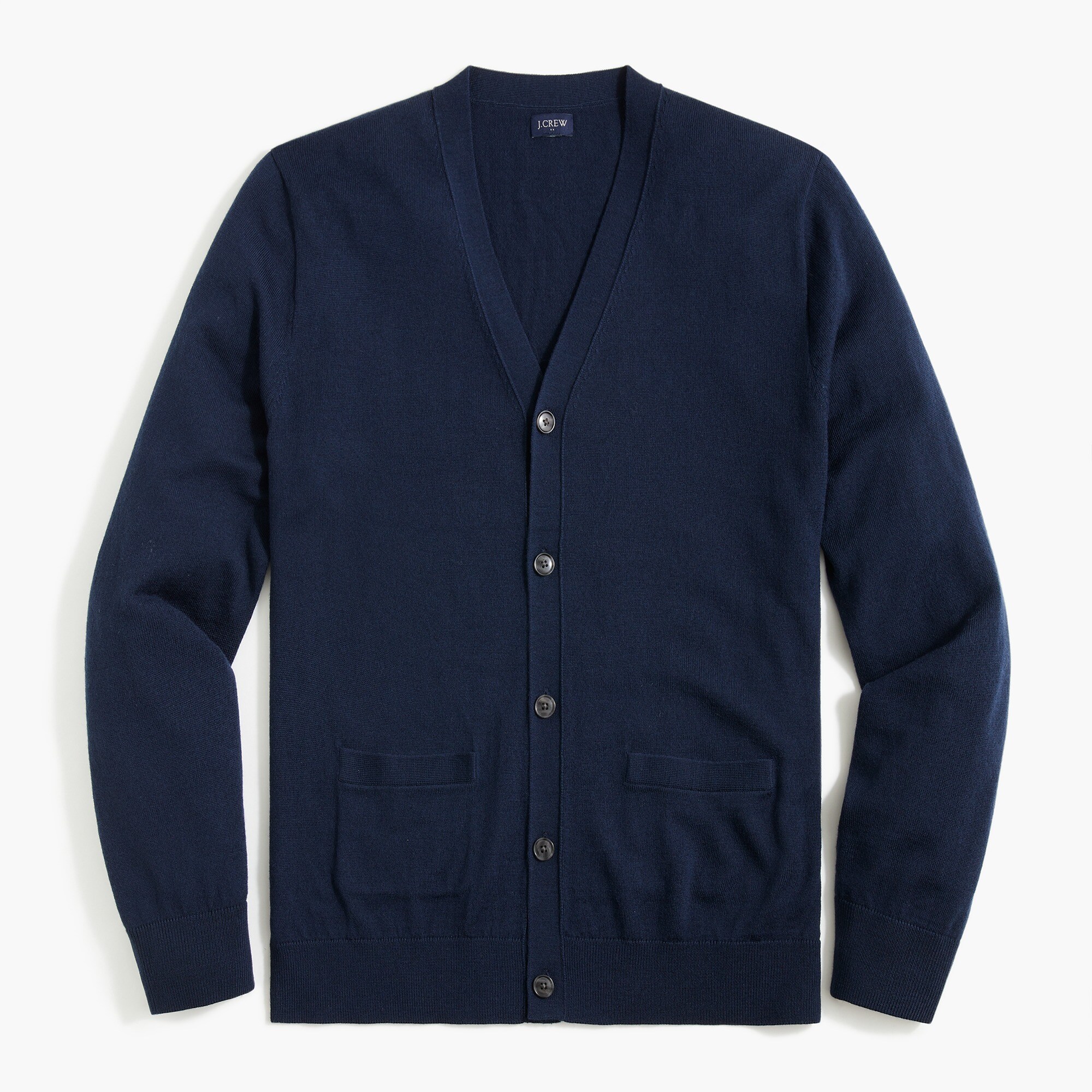 Machine-washable merino wool-blend cardigan sweater