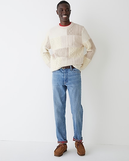 j.crew: classic straight-fit flannel-lined jean for men
