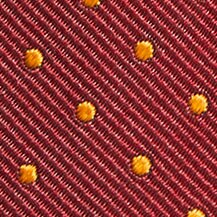 Polka-dot tie BURGUNDY GOLD DOT polka-dot tie for men