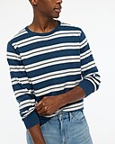 Striped cotton crewneck sweater-tee