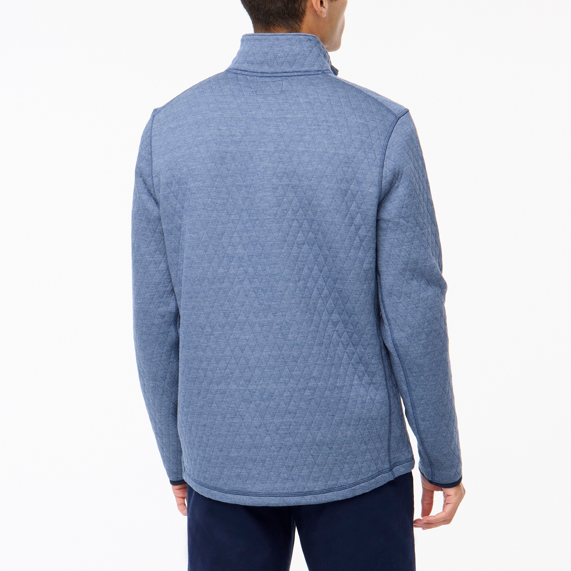Quilted diamond half-zip pullover