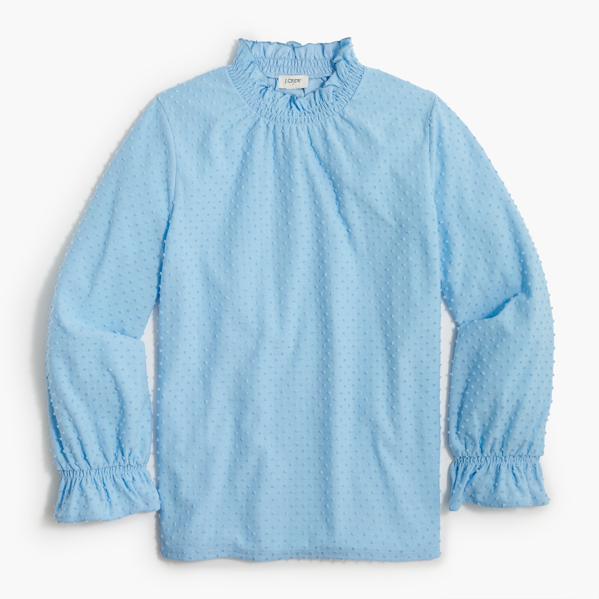 Long-sleeve clip-dot top