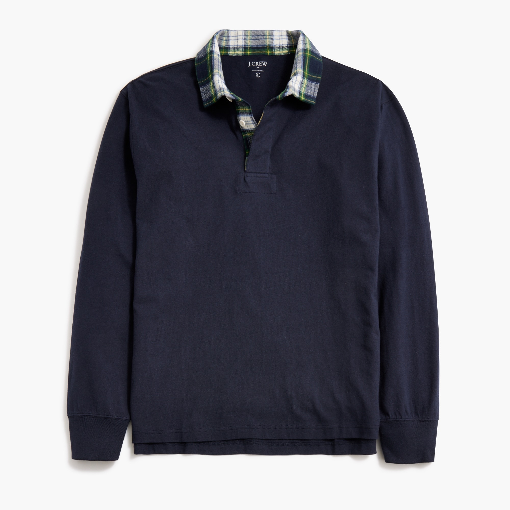  Rugby shirt with flannel collar