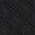 Quilted mockneck pullover BLACK