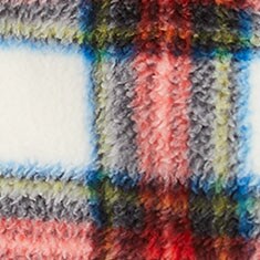 Tartan sherpa half-zip pullover MARINE SALT MULTI factory: tartan sherpa half-zip pullover for women