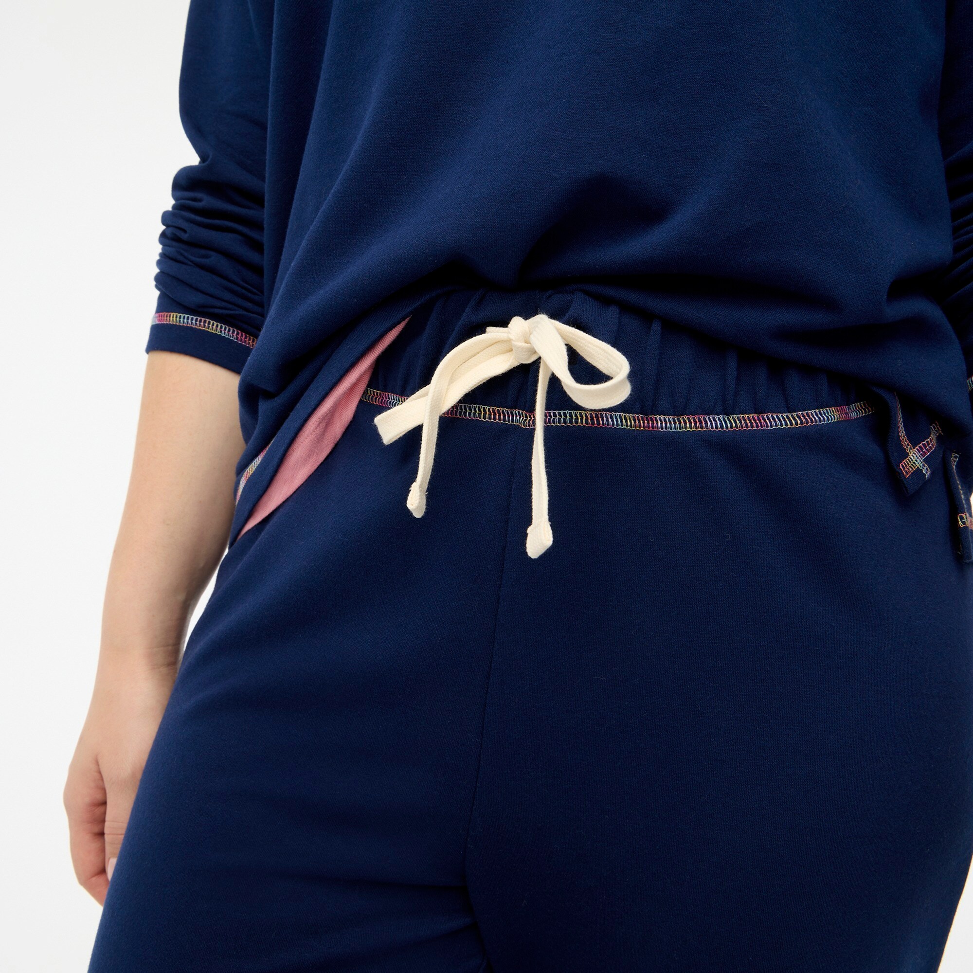 Sweatpant with rainbow stitching