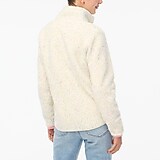 Flecked sherpa full-zip pullover