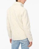 Flecked sherpa full-zip pullover