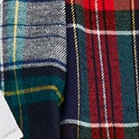 Mixed-plaid flannel pajama pant MIXED PLAIDS factory: mixed-plaid flannel pajama pant for women