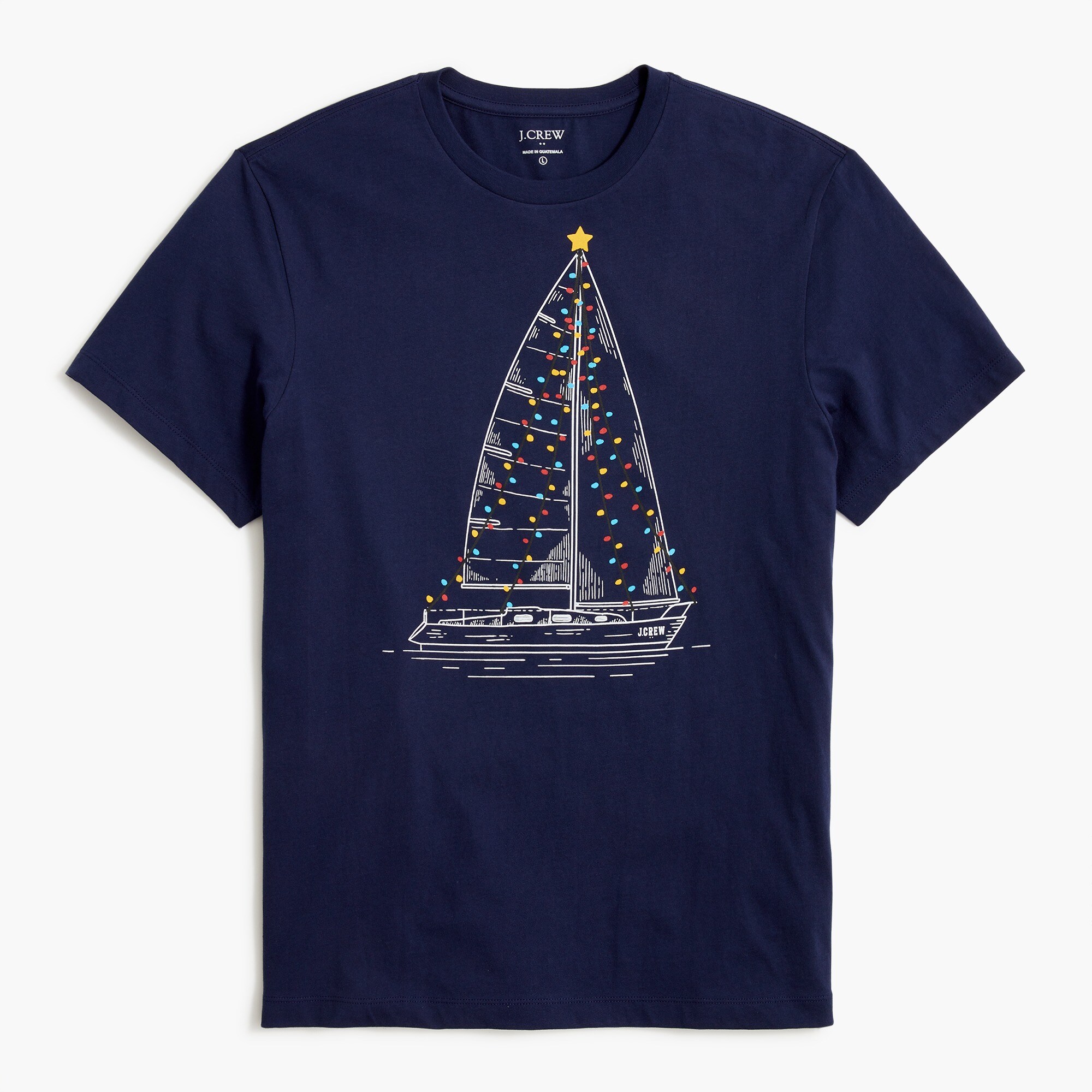 Holiday Sailboat Graphic Tee For Men | Factory
