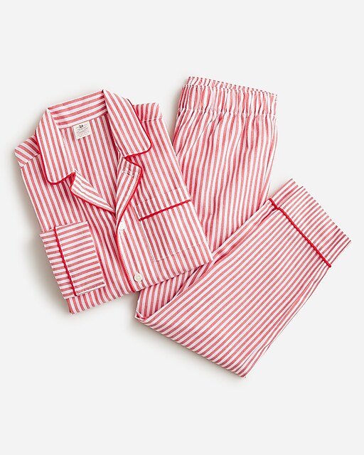  Kids' printed button-up pajama set in stripe