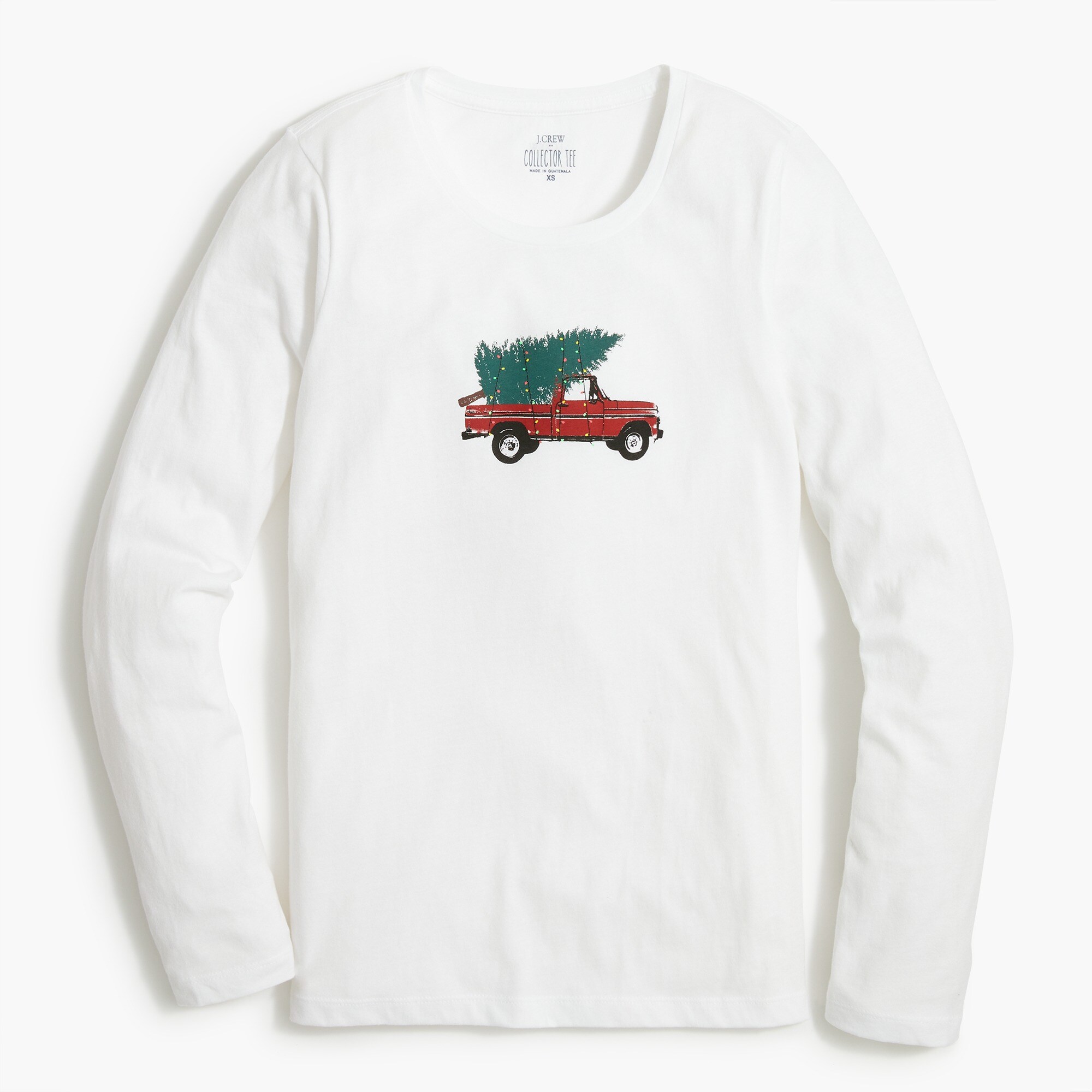 Long-sleeve holiday truck graphic tee