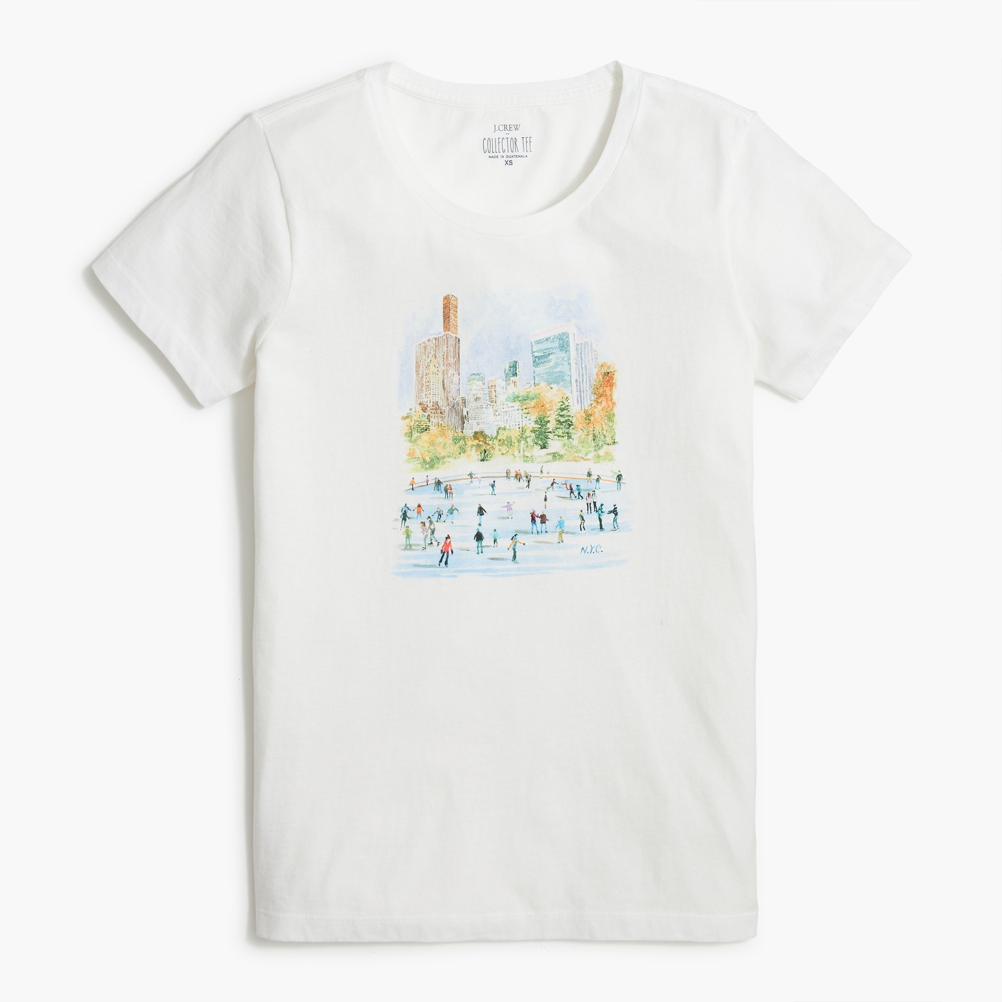 Ice skating graphic tee