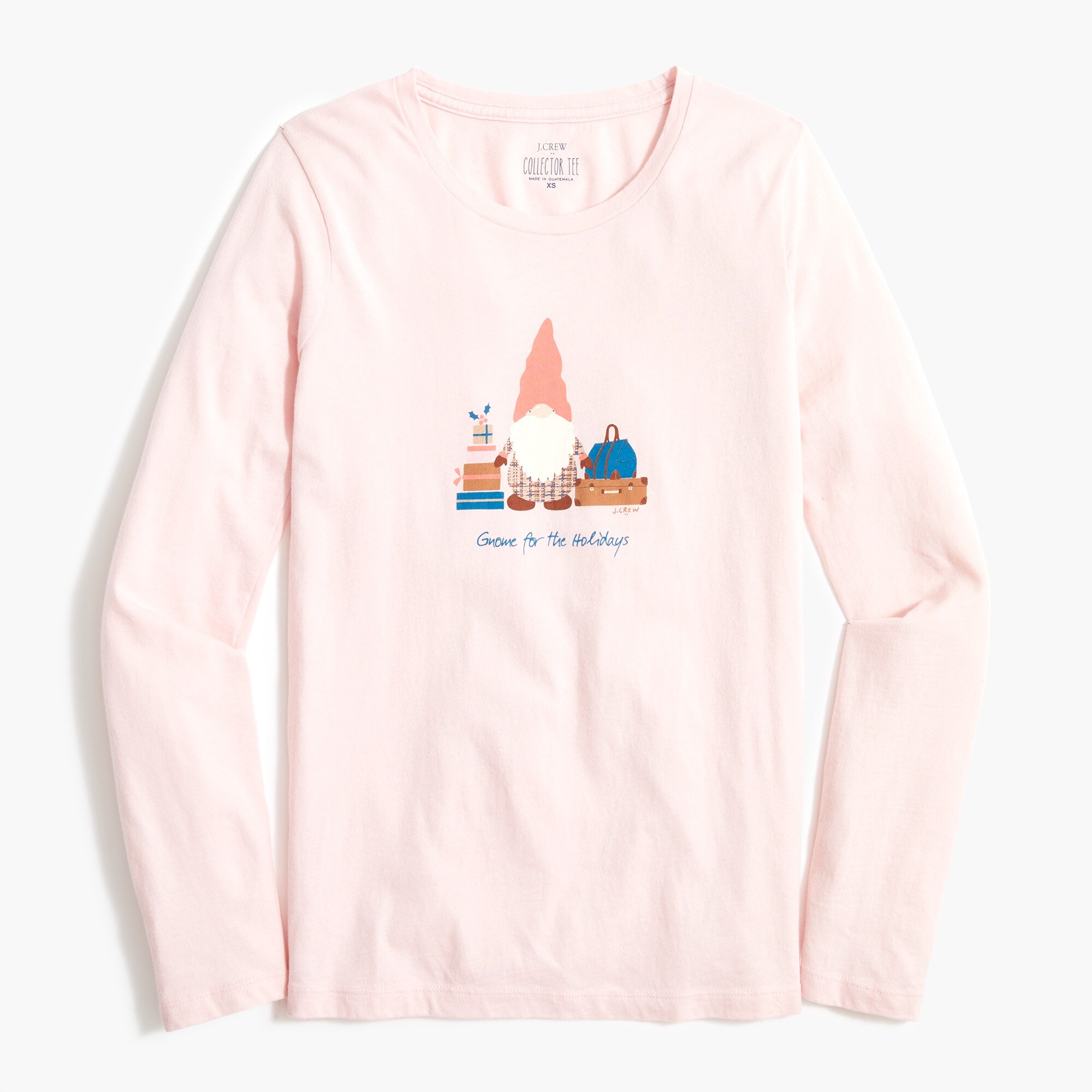 long-sleeve gnome graphic tee for women