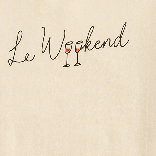 &quot;Le weekend&quot; graphic tee LE WEEKEND factory: &quot;le weekend&quot; graphic tee for women