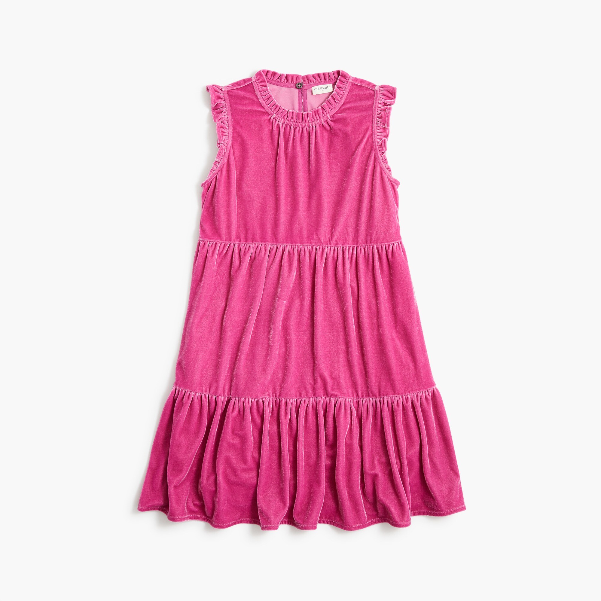 girls' velvet tiered ruffle dress for girls