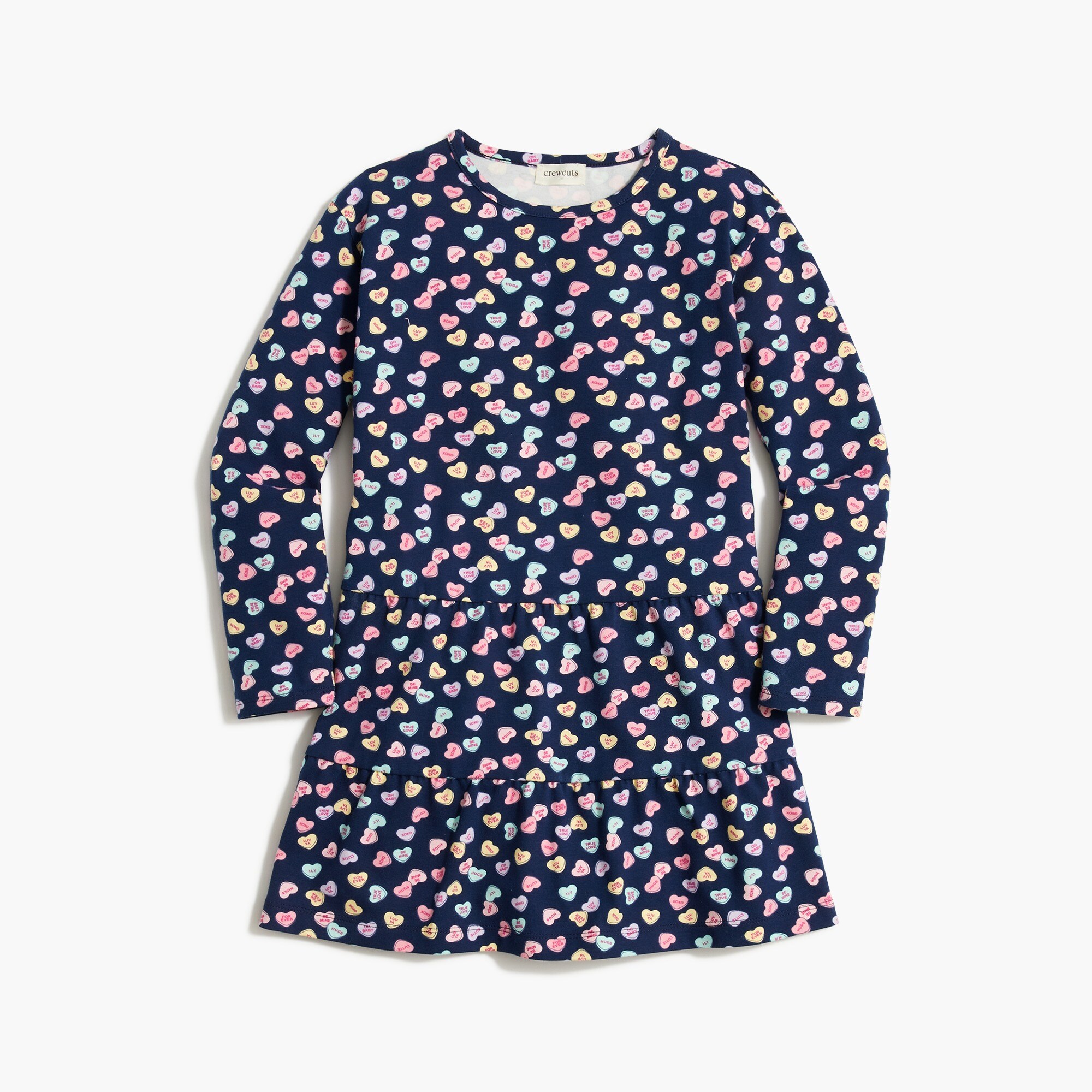 Girls' tiered sweatshirt-dress