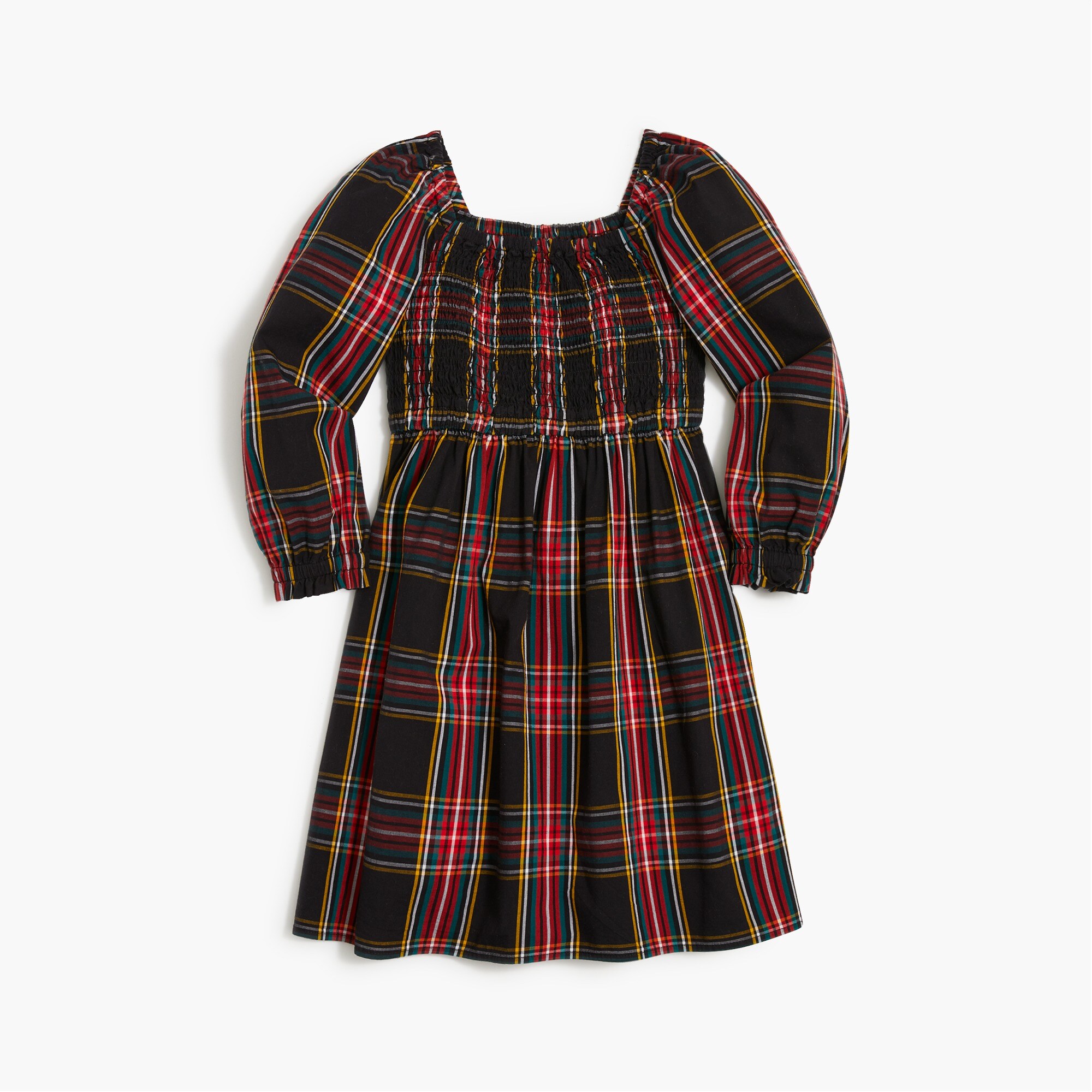 Girls' cotton-blend poplin dress